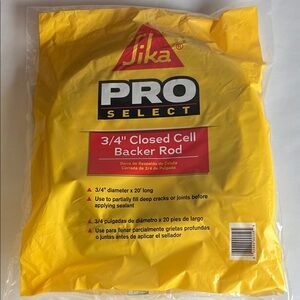 Sika Pro Select 3/4” Closed Cell Backer Rod Foam | 20 ft Crack Filler 6 packs